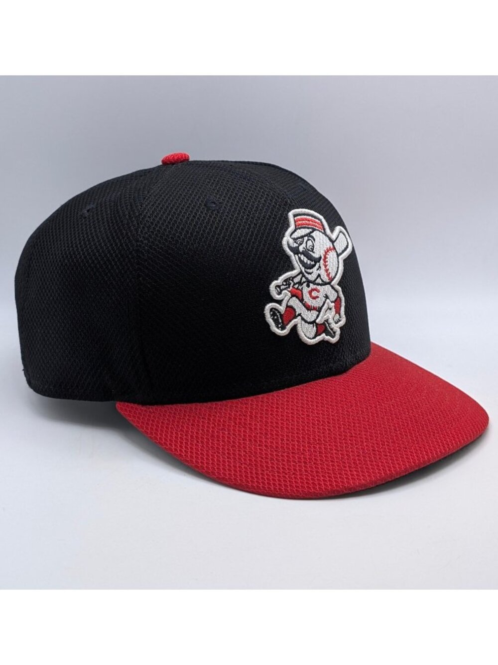 Cincinnati Reds New Era MLB Baseball Hat Fitted Size 7 1/8 Mr. Redlegs Mascot